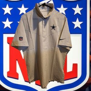 NIKE Men's Dallas Cowboys Sideline Lockup Performance Polo NWT Light Gray